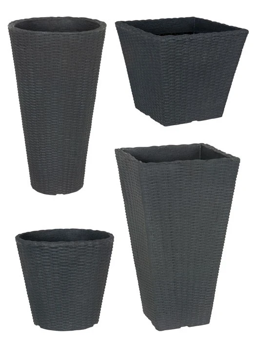 Pflanzkübel Geflecht-Dekor 2 Pflanzkübel Geflecht-Dekor – Bild 2