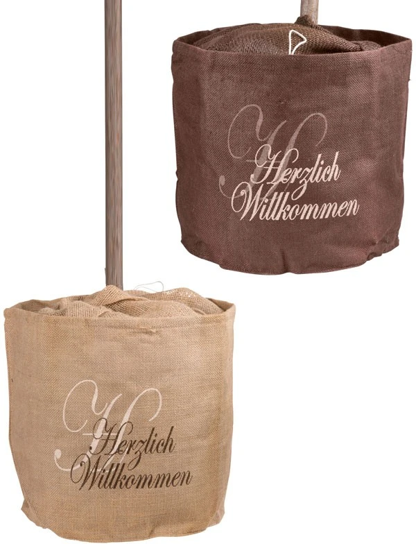 Jute-Übertopf "Herzlich Willkommen" 3 Jute-Übertopf "Herzlich Willkommen" – Bild 3