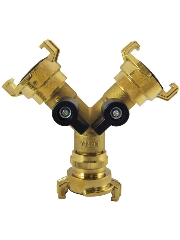 Schnellkupplung Y-Verteiler Mit Absperrhahn (Art.Nr. 571294) 1 Schnellkupplung Y-Verteiler Mit Absperrhahn (Art.Nr. 571294)
